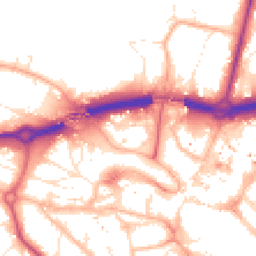 Daytime road noise heatmap for BH2 6JJ