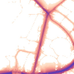 Daytime road noise heatmap for BH2 6PN