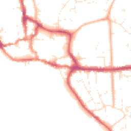 Daytime road noise heatmap for BH21 1AB