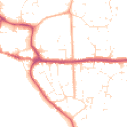 Daytime road noise heatmap for BH21 1AJ