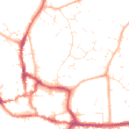 Daytime road noise heatmap for BH21 1AU