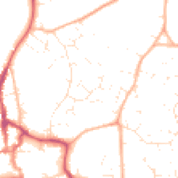 Daytime road noise heatmap for BH21 1AY