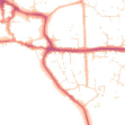 Daytime road noise heatmap for BH21 1BJ