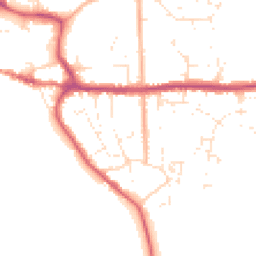 Daytime road noise heatmap for BH21 1BL