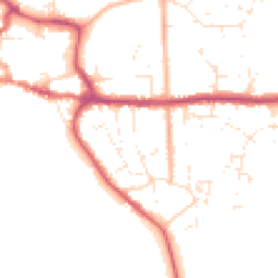 Daytime road noise heatmap for BH21 1BN