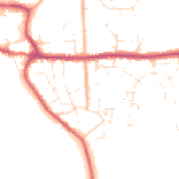 Daytime road noise heatmap for BH21 1BS