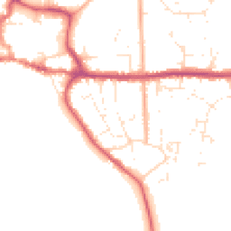 Daytime road noise heatmap for BH21 1BW