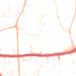 Daytime road noise heatmap for BH21 1BY