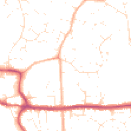 Daytime road noise heatmap for BH21 1BZ