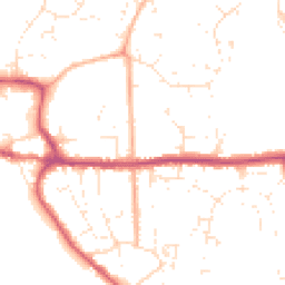 Daytime road noise heatmap for BH21 1DB
