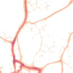 Daytime road noise heatmap for BH21 1DN