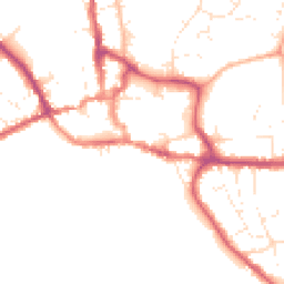 Daytime road noise heatmap for BH21 1DS