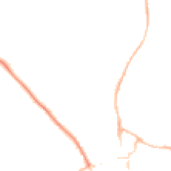 Night-time road noise heatmap for BH21 1EY