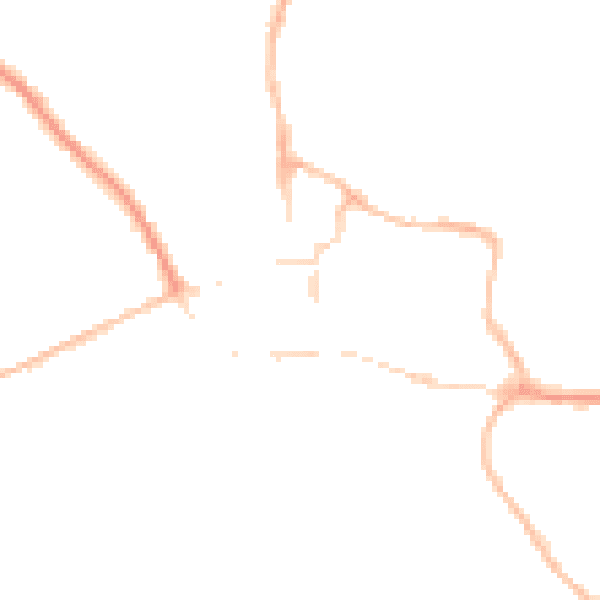 Night-time road noise heatmap for BH21 1LB