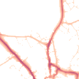 Daytime road noise heatmap for BH21 1NB