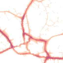 Daytime road noise heatmap for BH21 1PW