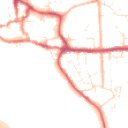 Daytime road noise heatmap for BH21 1QX