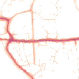 Daytime road noise heatmap for BH21 2AA