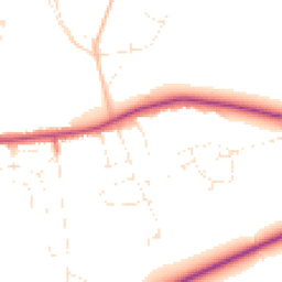 Daytime road noise heatmap for BH21 2BL