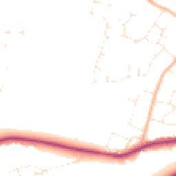 Daytime road noise heatmap for BH21 2LN
