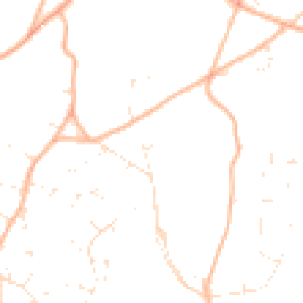 Daytime road noise heatmap for BH21 2PF