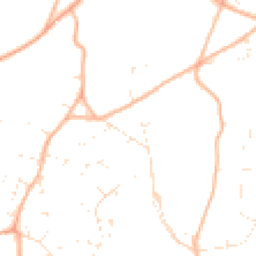Daytime road noise heatmap for BH21 2QW