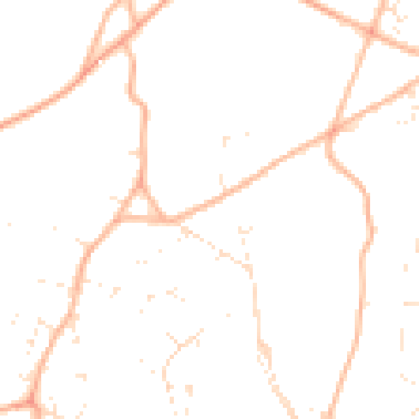 Daytime road noise heatmap for BH21 2RP