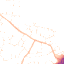 Daytime road noise heatmap for BH21 2UB