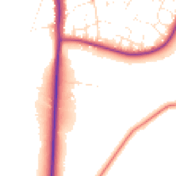 Daytime road noise heatmap for BH21 3BH