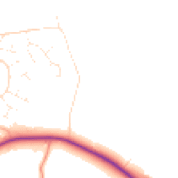 Daytime road noise heatmap for BH21 3BS