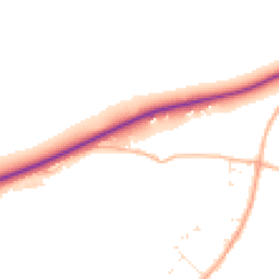 Daytime road noise heatmap for BH21 3EF