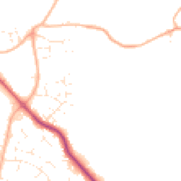 Daytime road noise heatmap for BH21 3EJ
