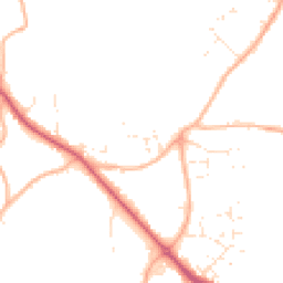 Daytime road noise heatmap for BH21 3EN