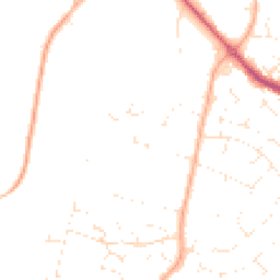 Daytime road noise heatmap for BH21 3JD