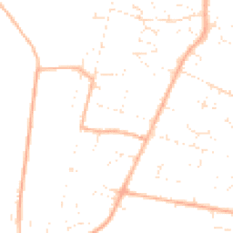 Daytime road noise heatmap for BH21 3LY