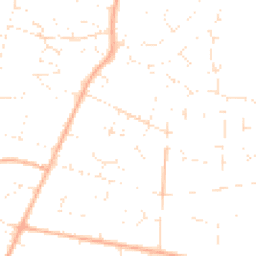 Daytime road noise heatmap for BH21 3NG
