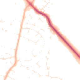 Daytime road noise heatmap for BH21 3NQ