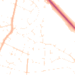 Daytime road noise heatmap for BH21 3PW