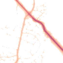 Daytime road noise heatmap for BH21 3QY