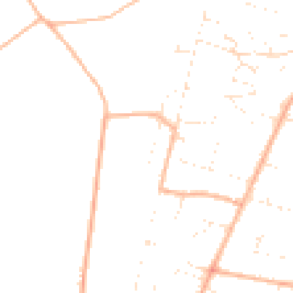 Daytime road noise heatmap for BH21 3SJ