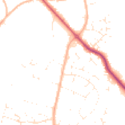 Daytime road noise heatmap for BH21 3UF