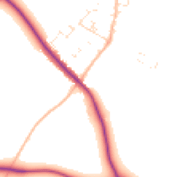 Daytime road noise heatmap for BH21 4AE
