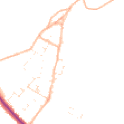 Daytime road noise heatmap for BH21 4DE