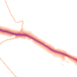 Daytime road noise heatmap for BH21 4DS