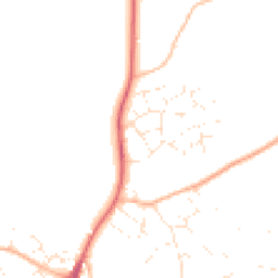 Daytime road noise heatmap for BH21 4FB