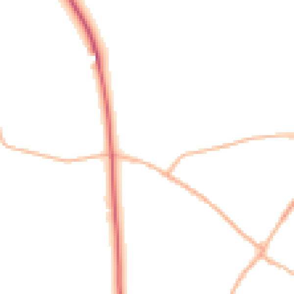 Daytime road noise heatmap for BH21 4HS