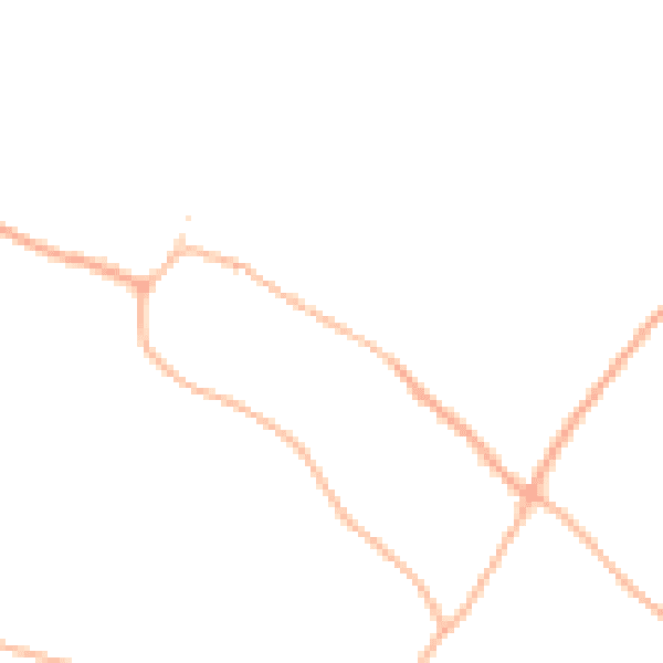 Daytime road noise heatmap for BH21 5ET