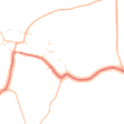 Daytime road noise heatmap for BH21 5QL