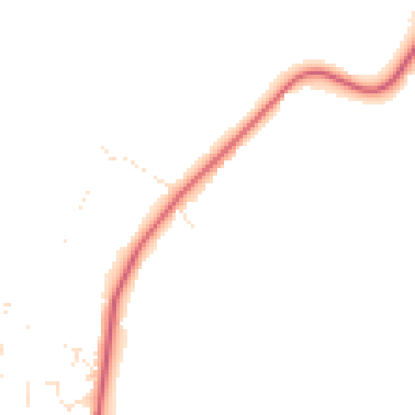 Daytime road noise heatmap for BH21 6SA