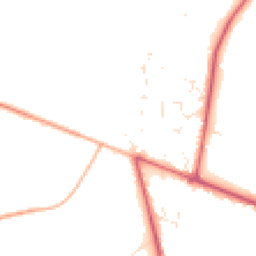 Daytime road noise heatmap for BH21 6SG